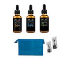 Face Serum Set: Vitamin C, Hyaluronic Acid & Retinol with Cosmetic Bag
