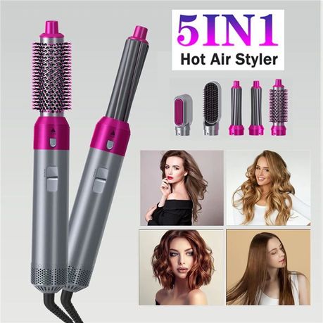 5 in 1 Interchangeable Hot Air Brush & Hair Dryer