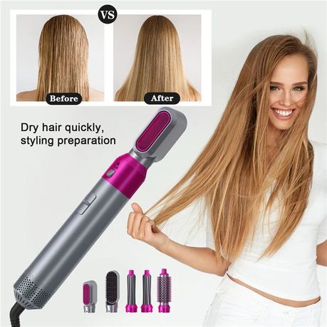 5 in 1 Interchangeable Hot Air Brush & Hair Dryer