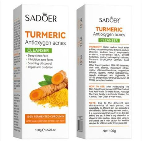 Tumeric Antioxygen Repair Facial Set- Cleanser, Toner, Lotion Serum& Cream