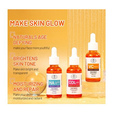 Collagen, Vitamin C, Hyaluronic Acid , Retinol C with Argan Oil Face Serums
