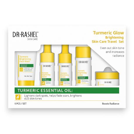 Dr Rashel Turmeric Glow Brightening Skin Care Travel Box Set - 5 Piece
