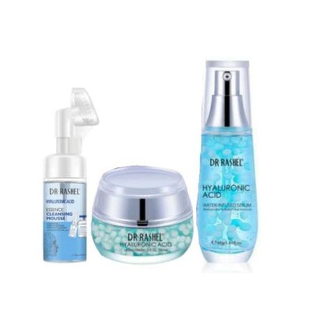 Hyaluronic Acid Set of 3- Cleansing Mousse, Serum and Eye Cream