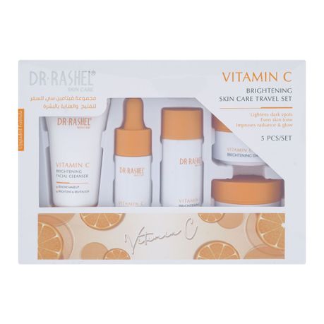 Dr Rashel Vitamin C Brightening Skin Care 5 Piece Travel Box Set
