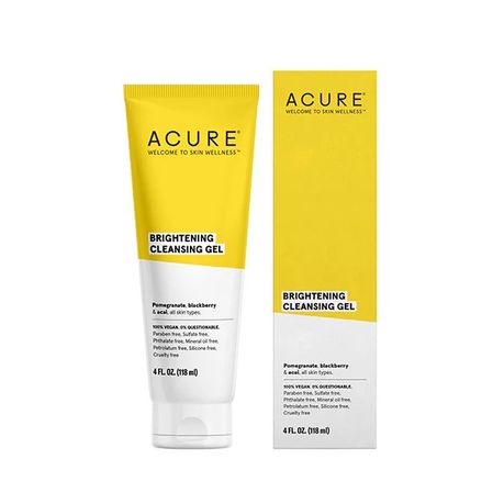 ACURE Brightening Facial Duo - Cleansing Gel & Facial Scrub Set 118ml Each