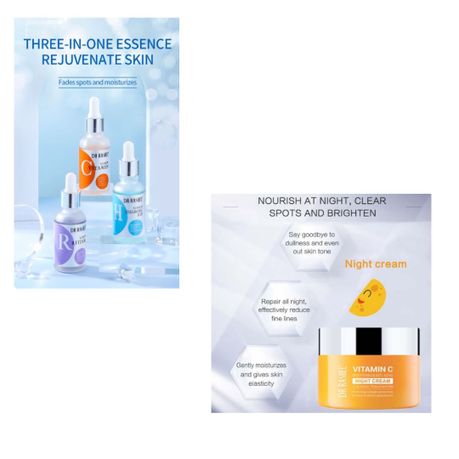 Vitamin C Night Cream and Face Serums Set