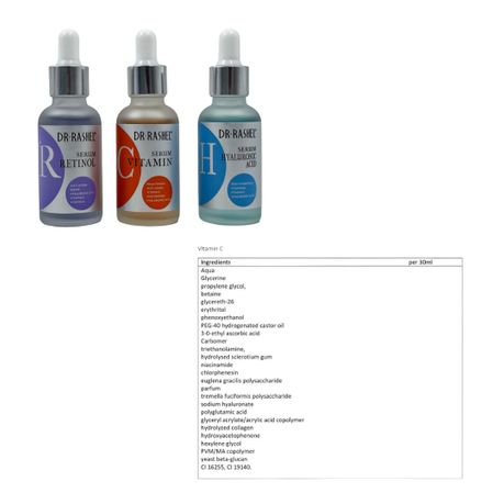 Vitamin C Night Cream and Face Serums Set