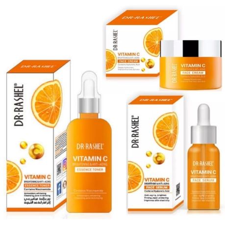 Dr Rashel Vitamin C Essence Toner, Face Serum & Face Cream Kit