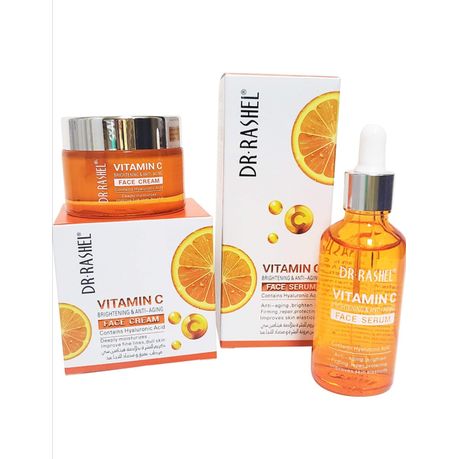 Dr Rashel Vitamin C Face Serum & Face Cream Hyaluronic Anti-Aging Cream Kit