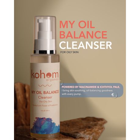 Kohom Organics Postbiotic Oily Skin Balance | Cleanser + Ceramide Cream