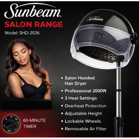 Sunbeam 2000W Salon Hood Stand Hair Dryer