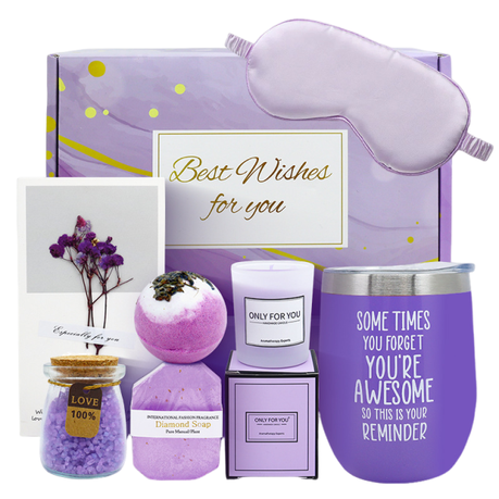 Relaxation Spa Gift Set 8 Pcs for Women Includes Eye Mask Vacuum Cup Soap