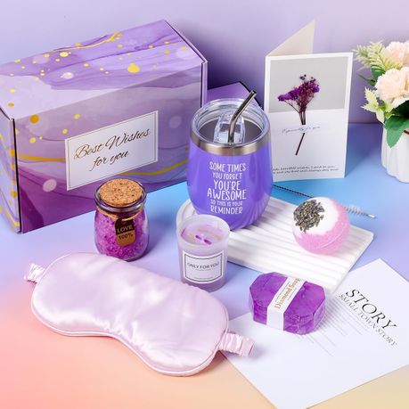 Relaxation Spa Gift Set 8 Pcs for Women Includes Eye Mask Vacuum Cup Soap