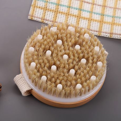 Dry Brushing Body Round Brush Skin Brush for Bath Shower and Exfoliating