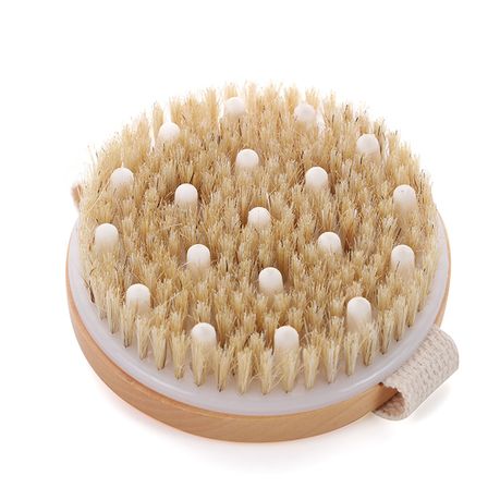 Dry Brushing Body Round Brush Skin Brush for Bath Shower and Exfoliating