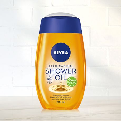 NIVEA Rich Caring Shower Oil Body Wash, 200ml