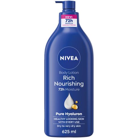 NIVEA Rich Nourishing Body Lotion with Deep Moisture Serum, 625ml