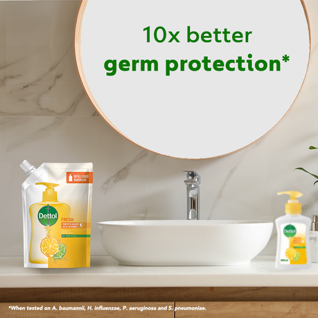 Dettol 500ml, Liquid Hand Wash, Refill Pouch, Fresh