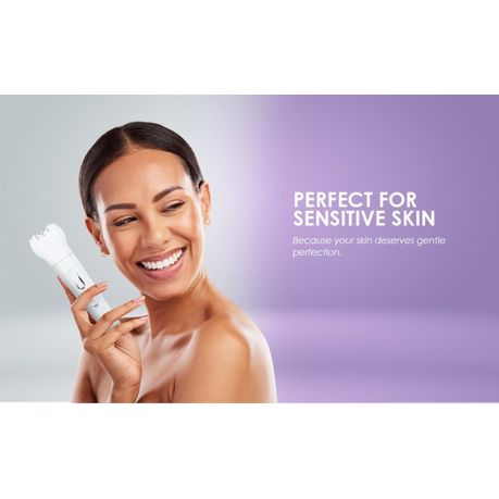 Carmen Facial Epilator & Brush Set - Complete Facial Care for Smooth Skin