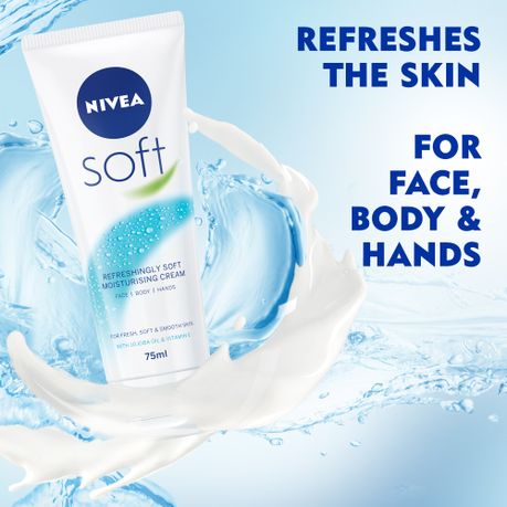 NIVEA Soft Moisturising Cream, Body Cream with Jojoba Oil & Vitamin E, 75ml
