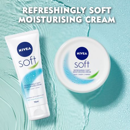 NIVEA Soft Moisturising Cream, Body Cream with Jojoba Oil & Vitamin E, 75ml