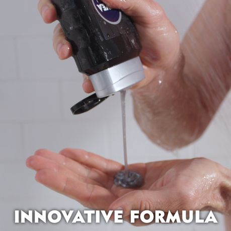 NIVEA MEN Active Clean 3in1 Shower Gel Wash with Active Charcoal, 500ml