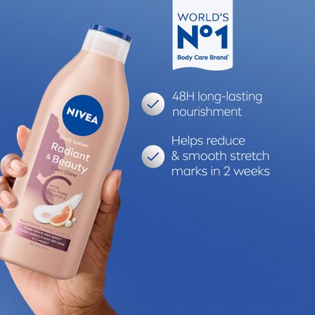NIVEA Radiant & Beauty Even Glow Body Lotion with 95% Pure Vitamin C, 400ml
