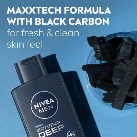 NIVEA MEN Deep Impact Body Lotion with Black Carbon, 400ml