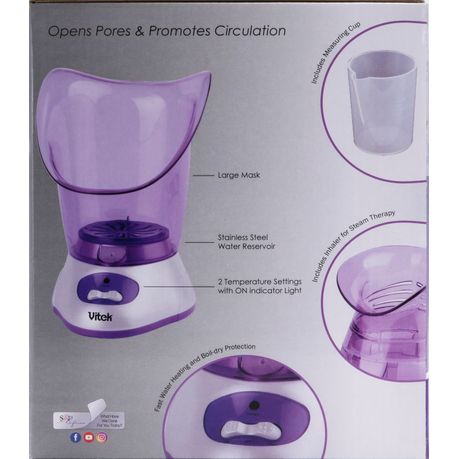 Carmen Facial Sauna with Inhaler -Steam Therapy for Skincare & Sinus Relief