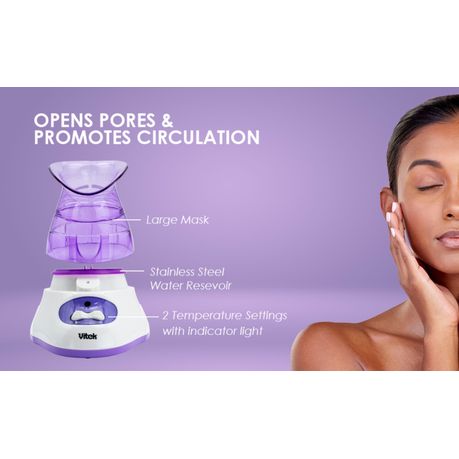 Carmen Facial Sauna with Inhaler -Steam Therapy for Skincare & Sinus Relief
