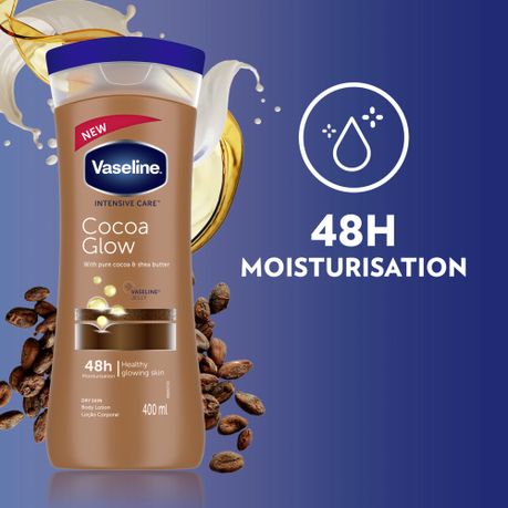 Vaseline Intensive Care Cocoa Glow Moisturizing Body Lotion- Dry Skin 400ml
