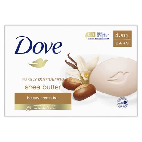 Dove Shea Butter Moisturizing Bar Soap Value Pack 4x90g