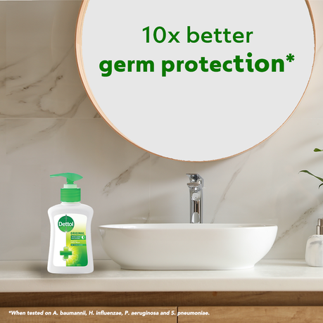 Dettol 200ml, Hygiene Liquid Hand Wash, Pump, Original