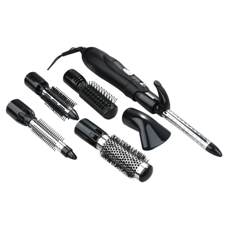 Carmen 1000W Multi Style Hot Airbrush Black Silver