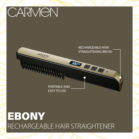 Carmen Ebony Cordless Hair Straightener