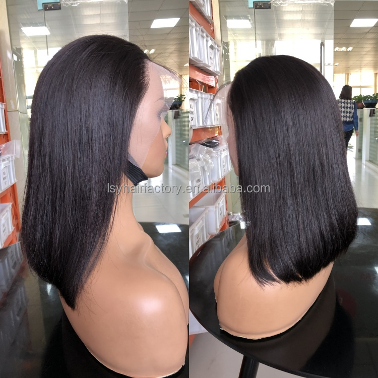 Double Drawn Raw Vietnamese Hair Wig Single Donor Original Human Hair Wig 4x4 5x5 Short Bone Straight Bob Wig Supplier