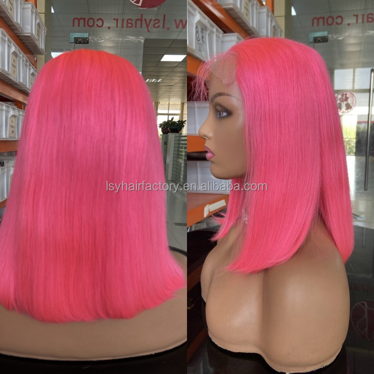 Double Drawn Raw Vietnamese Hair Wig Single Donor Original Human Hair Wig 4x4 5x5 Short Bone Straight Bob Wig Supplier