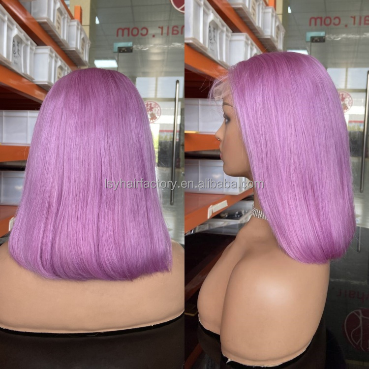 Double Drawn Raw Vietnamese Hair Wig Single Donor Original Human Hair Wig 4x4 5x5 Short Bone Straight Bob Wig Supplier