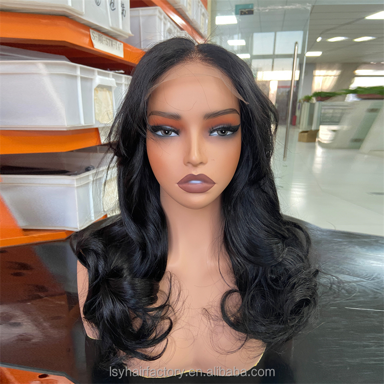 100 Human Hair Pre Cut 7x5 Transparent for Lace Wavy Layer Cut Glueless Wig with Curtain Bangs 9x6 for Black Women