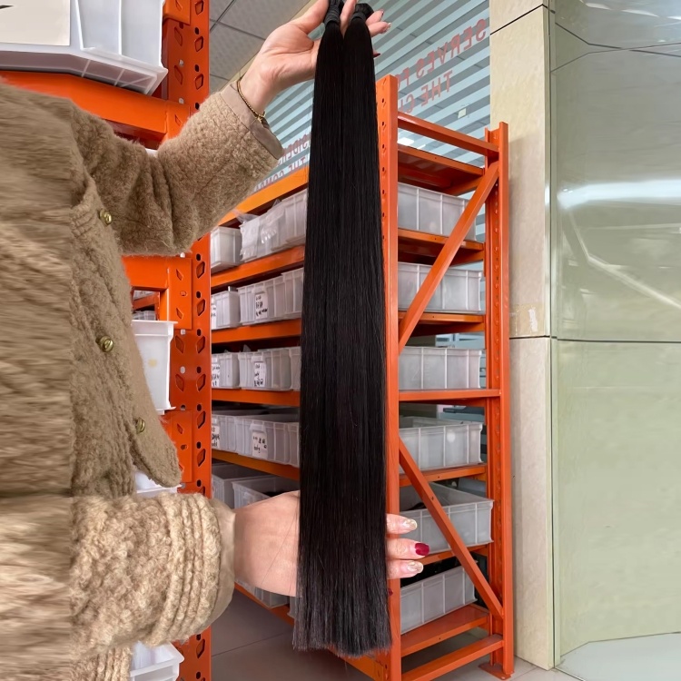 One Donor Raw Hair Wholesale Reliable Burmese Hair Vendor Super Double Drawn Bone Straight Human Hair Hair Bundles Deal