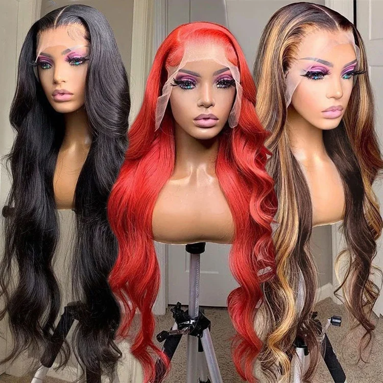 Double Drawn Body Wave HD Lace Front Wig Pre Plucked Glueless13x4 13x6 RawVietnamese Human Hair Wigs for Women OEM ODM
