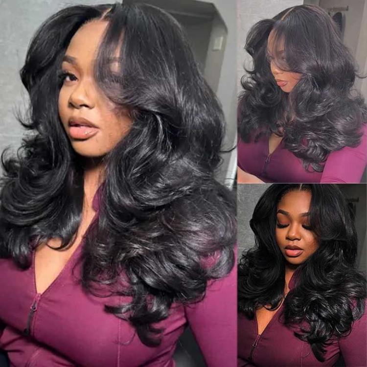Wholesale Cambodian Remy Hair Glueless Layered Straight HD for Wig Pre Plucked Natural Hairline Women