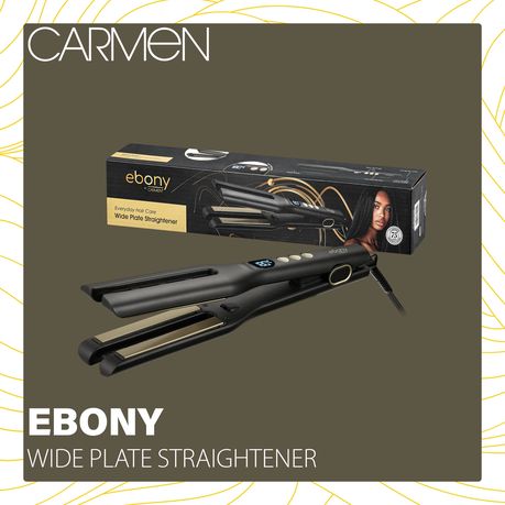 Carmen Ebony Wide Plate Hair Straightener