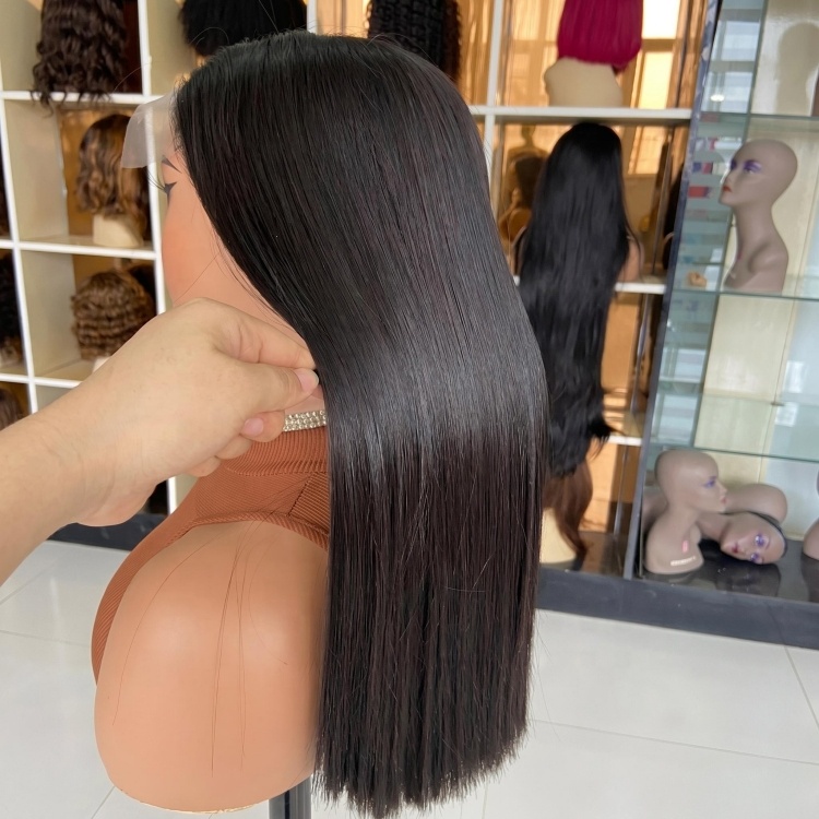 Raw Vietnamese Remy Human Hair Lace Front Wigs HD Lace High Quality Double Drawn Bone Straight Long Length Single Donor Women