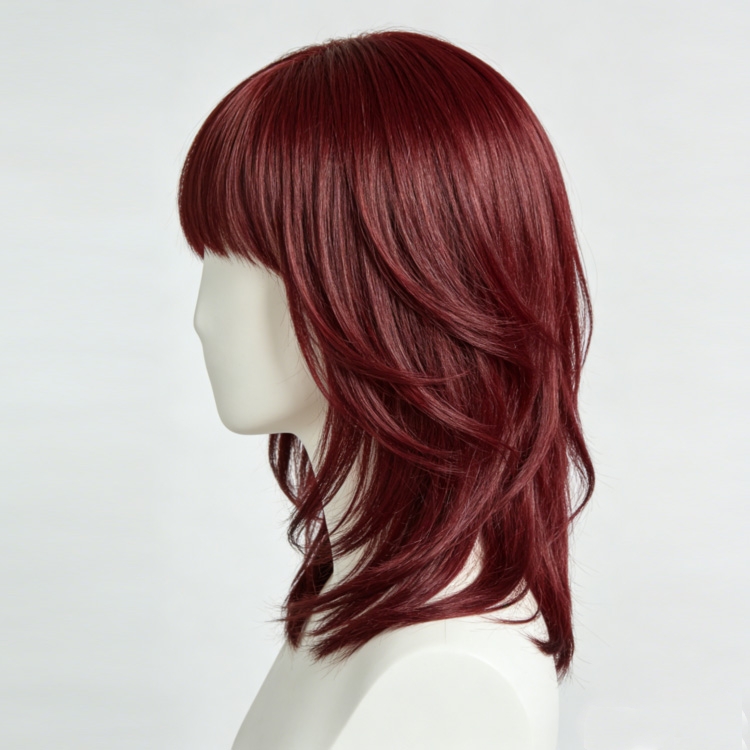 Wear & Go Layer Cut Short Bob Remy Hair Glueless Wigs 3D Cap Transparent HD Lace Closure Middle Part Wig Bangs 12 Inches