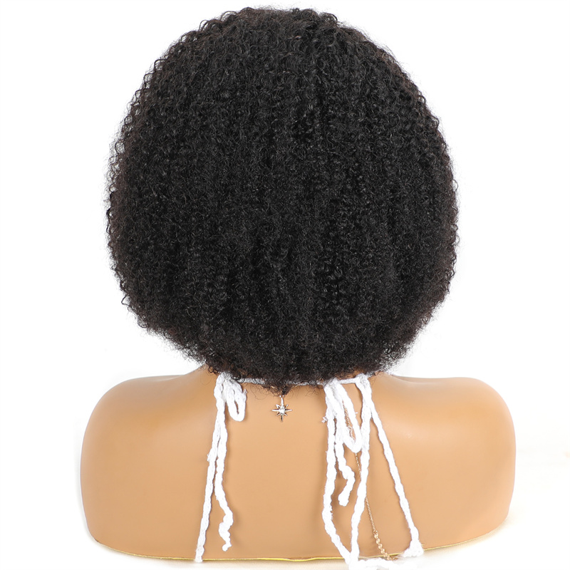 Wholesale Transparent for Lace Front Human Hair Wig Short Bob Kinky Curly for Black Women Small Cap Size
