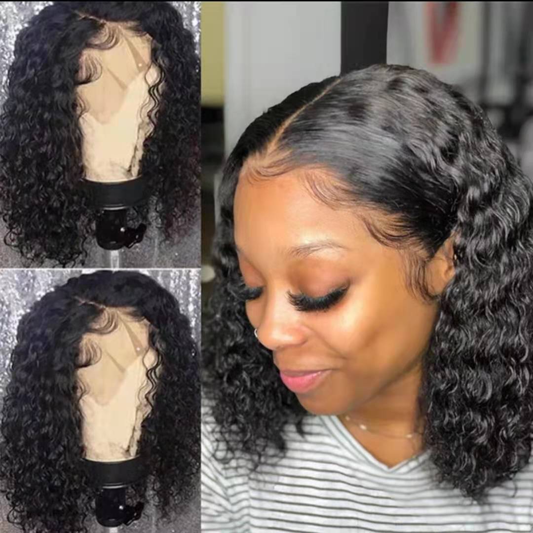 Full Bob Lace Front Wig Cheap Imitate Natural European Virgin Remy Hair Human Hair Transparent French Wig 100% Density Shedding