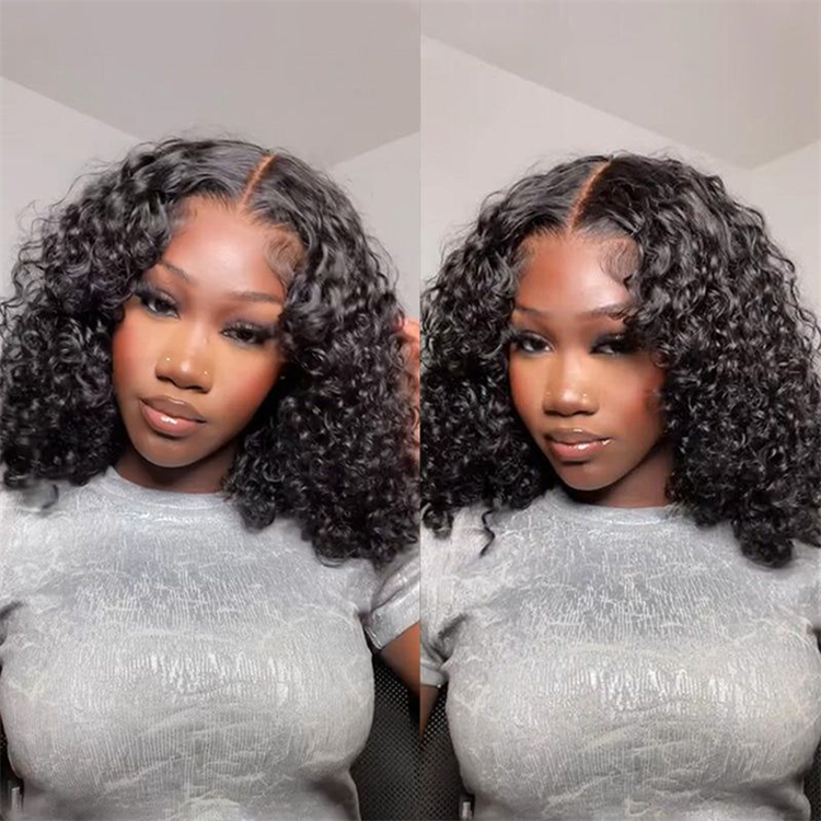 Full Bob Lace Front Wig Cheap Imitate Natural European Virgin Remy Hair Human Hair Transparent French Wig 100% Density Shedding