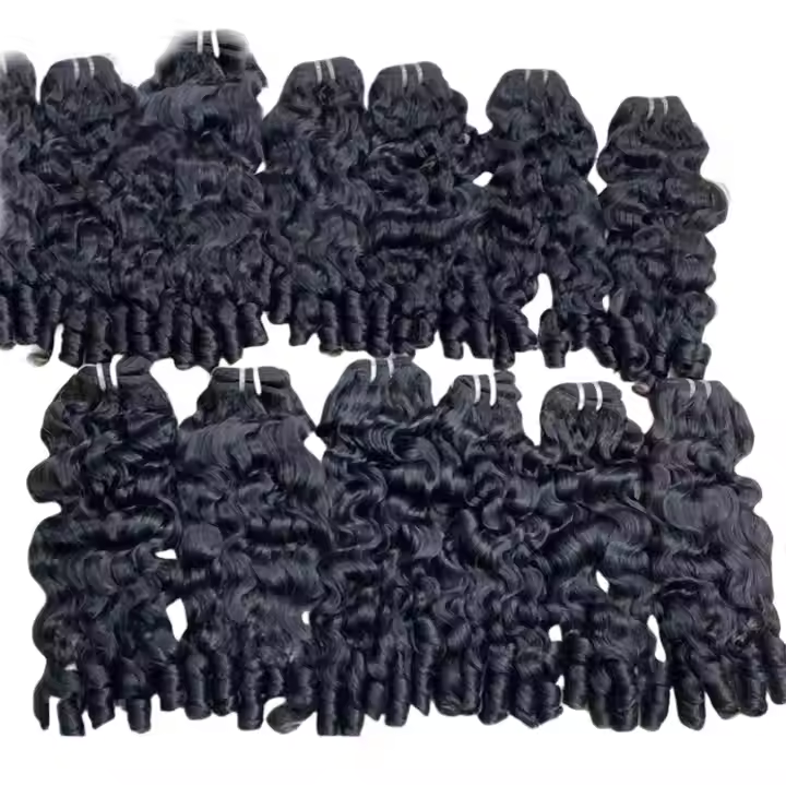 2025 New Arrival High Quality Virgin Burmese Curly Hair Weft 100% Raw Burmese Hair Wholesale Price Raw Curly Hair Extensions