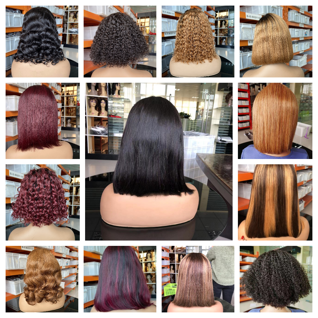 Cheap Short Bob Wigs Human Hair 5*5 Bone Straight Bob Lace Front Wigs Human Hair Wholesale Lace Frontal Wig for Women